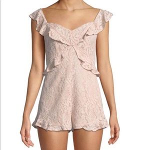 BCBG generation light pink lace romper